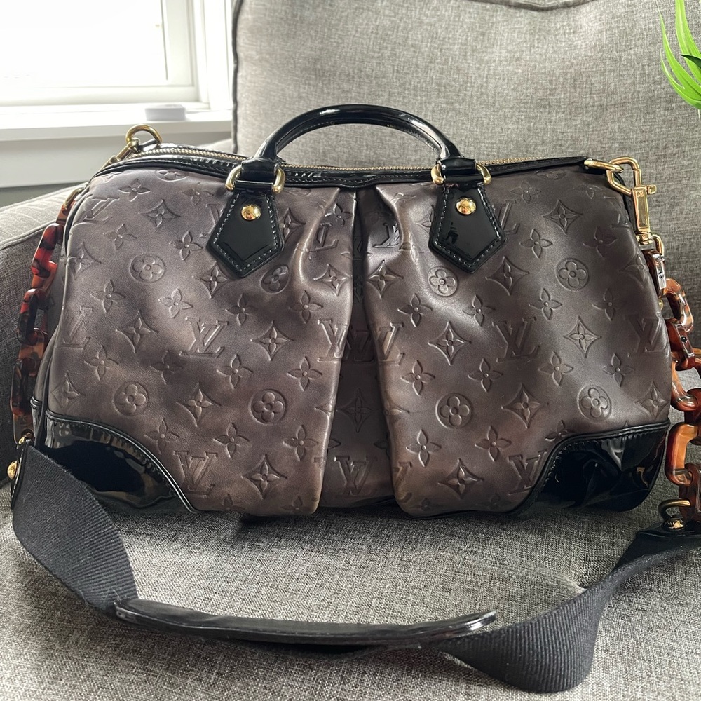 Louis Vuitton Grey Embossed Leather Stephen Bag